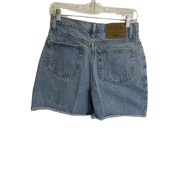 Vintage Abercrombie & Fitch Shorts Womens 10 High Rise Light Wash Denim Cotton - Picture 2 of 8